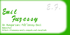 emil fuzessy business card